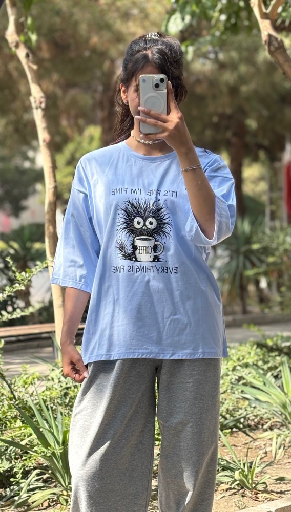 تیشرت باکسی پشمک